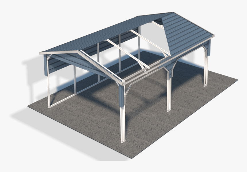 Enclosing A Metal Carport With Wood Post Extensions Architecture, HD