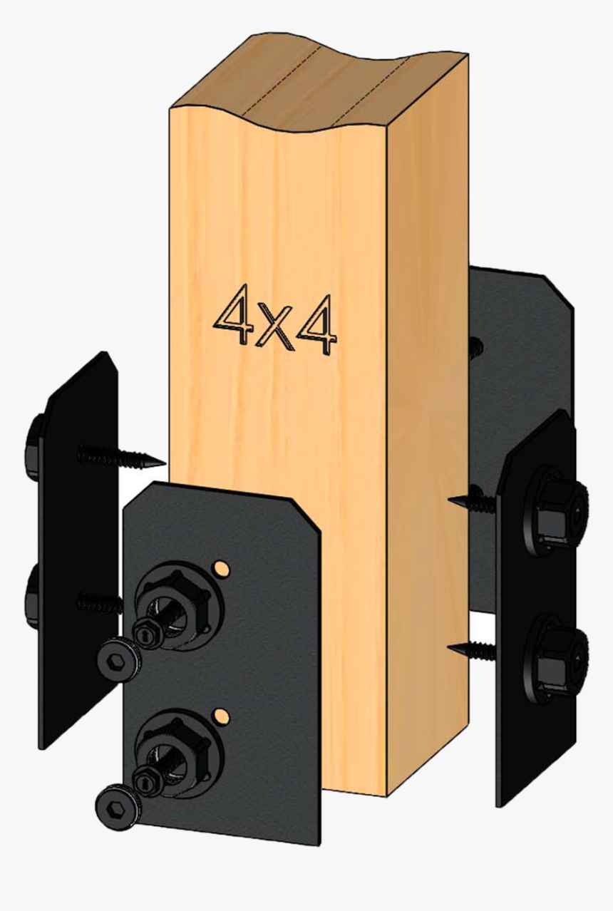 Ozco Ironwood Faux Post Base Assembly View - Plywood, HD Png Download