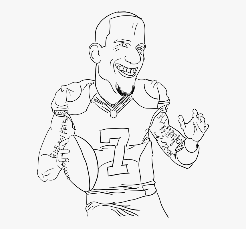 Colin Kaepernick Coloring Page, HD Png Download