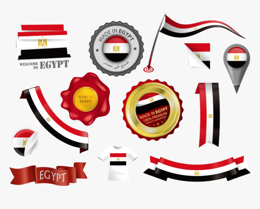 Free Png Download Egyptian Flag And National Emblem - Waving Egyptian Flag Png, Transparent Png