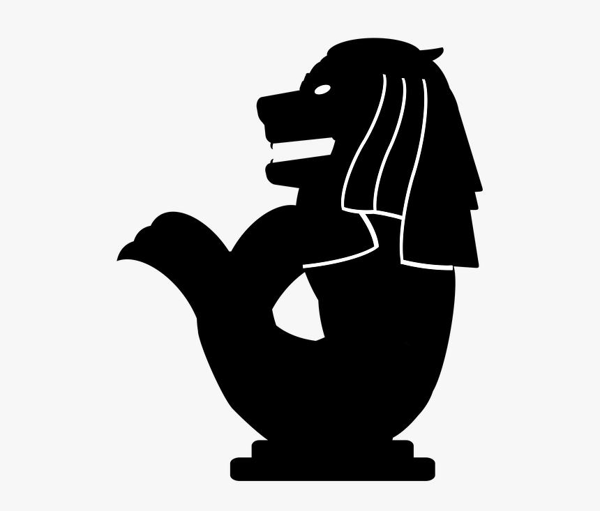 Icon Png Singapore Merlion Black, Transparent Png