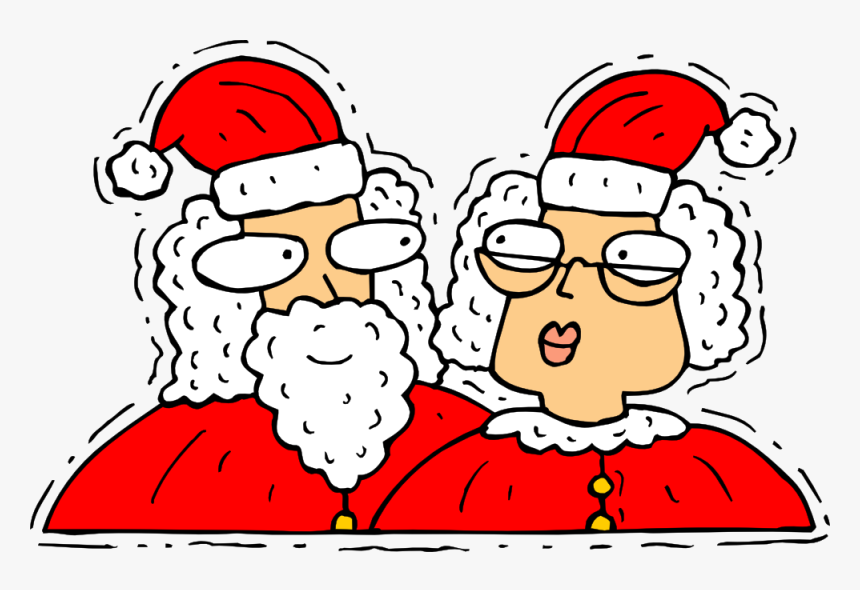Commons - Wikimedia - Org Colouringbook - - Santa And Mrs Claus Transparent, HD Png Download