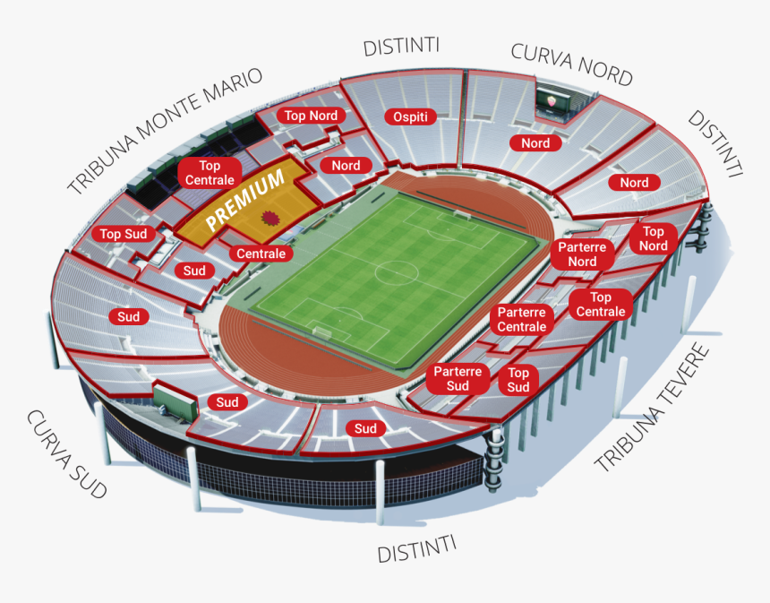 Stadio Olimpico Tribuna Monte Mario, HD Png Download
