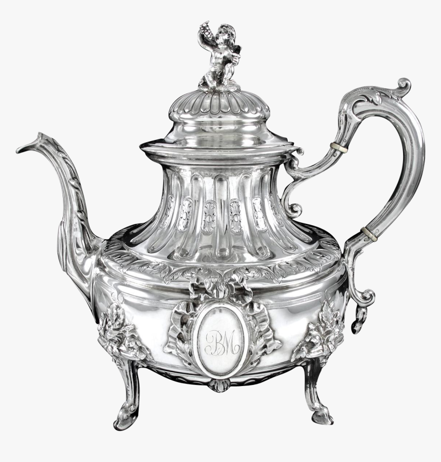 Teapot Vintage Png - Antique Silver Teapot Png, Transparent Png