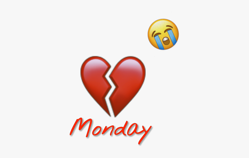 #freetoedit #monday #school #💔 #😭 #smile #emoji #emojiiphone - Heart, HD Png Download