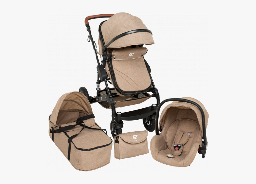 Universal Stroller 3 In 1 Gt Baby 2801 Black/khaki - Black, HD Png Download