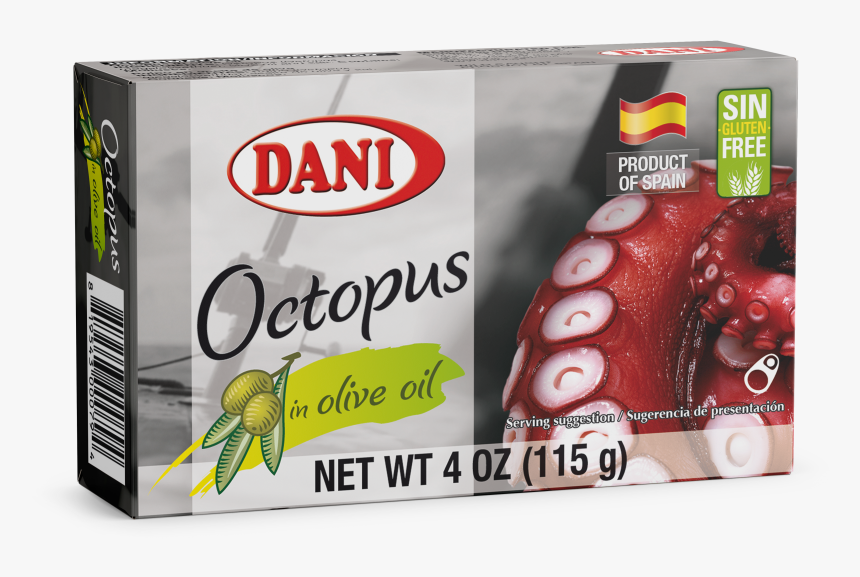 Octopus In Olive Oil 106g - Canned Baby Octopus, HD Png Download