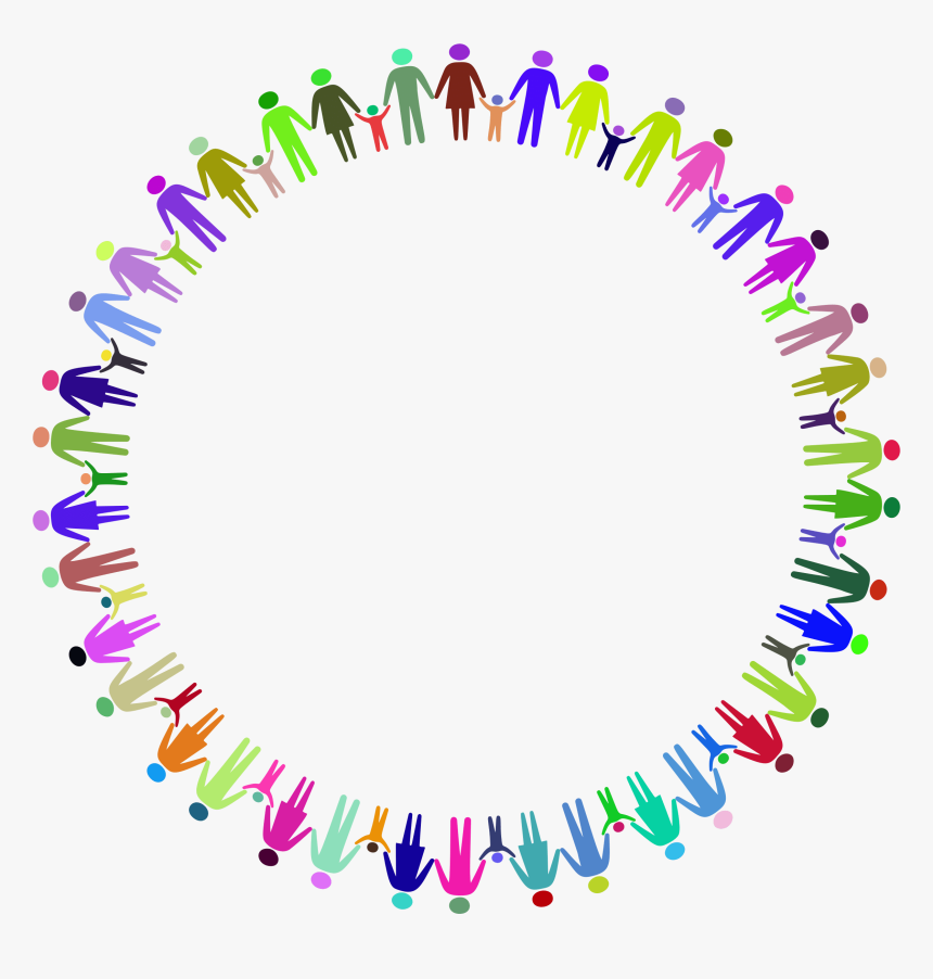 Clipart Holding Hands Circle, HD Png Download