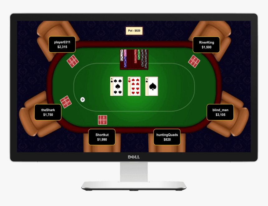 An Online Poker Room On A Desktop Screen - Jogo De Poker Online, HD Png Download
