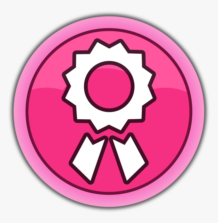 Pink Button Achievements - Game Button Achievements Png, Transparent Png
