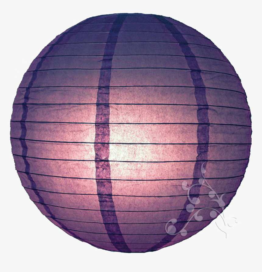 Dark Purple Round Paper Lantern, HD Png Download
