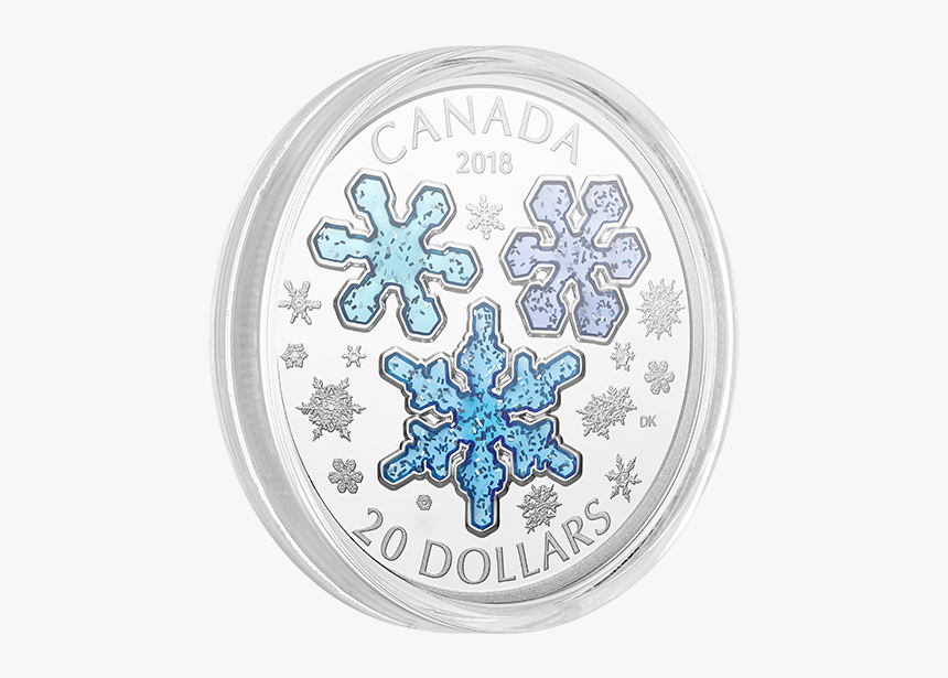 Winter Snowflakes 2018 $20 1 Oz Fine Silver Coin - Canada Mint Coins 2018, HD Png Download