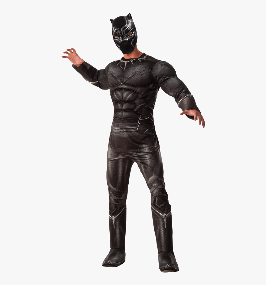 Adult Deluxe Black Panther Costume - Black Costumes For Men, HD Png Download