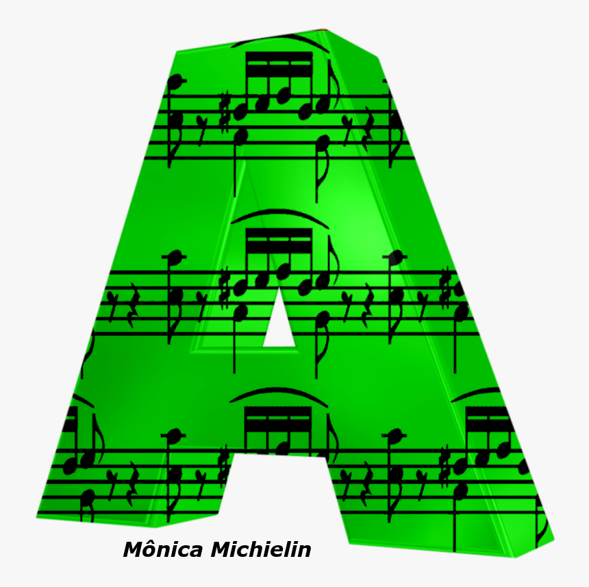 Alfabeto Notas Musicais E Fundo Verde Png - Music Notes Clip Art, Transparent Png
