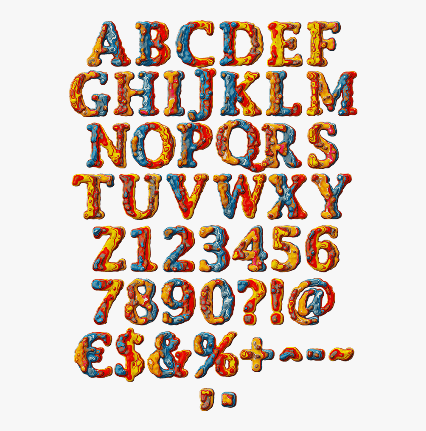 Paint Melt Drawing Font, HD Png Download