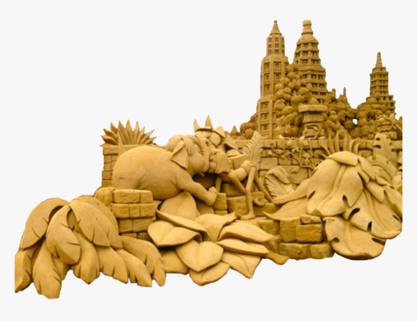 #sandcastle #thejunglebook #mowgli #freetoedit #scsandcastle - Jungle Book Sand Sculpture Port Adelaide, HD Png Download