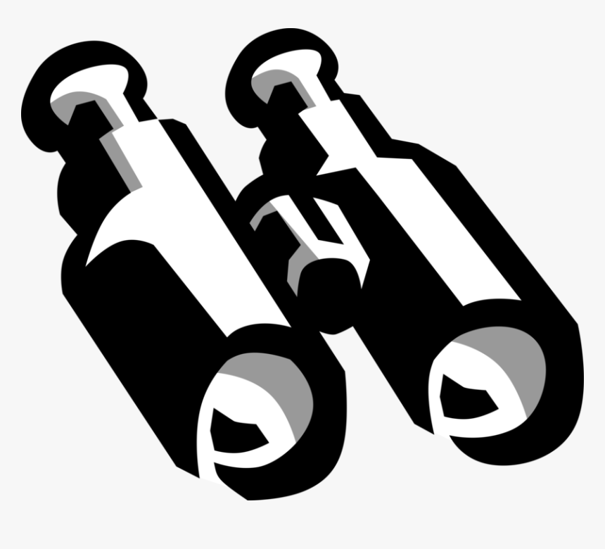 Vector Illustration Of Binoculars, Field Glasses Or, HD Png Download