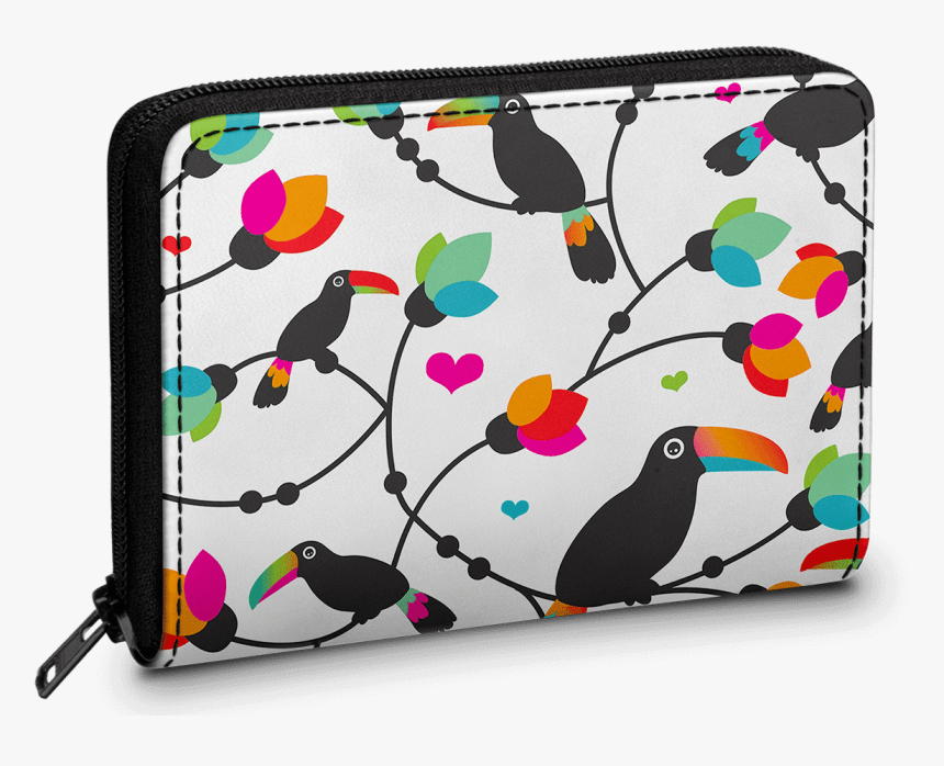 Dailyobjects Tree Tucan Zipper Slim Card & Coin Wallet - Toucan, HD Png Download