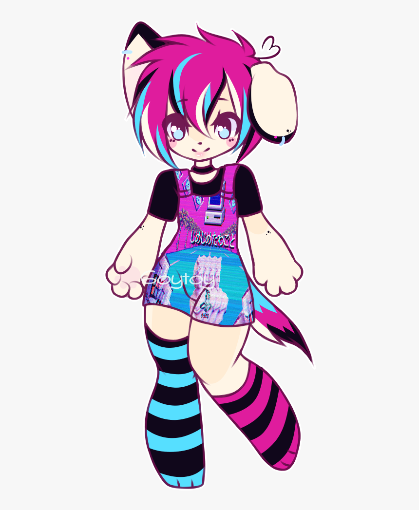 Vaporwave Babey Adopt - Cartoon, HD Png Download
