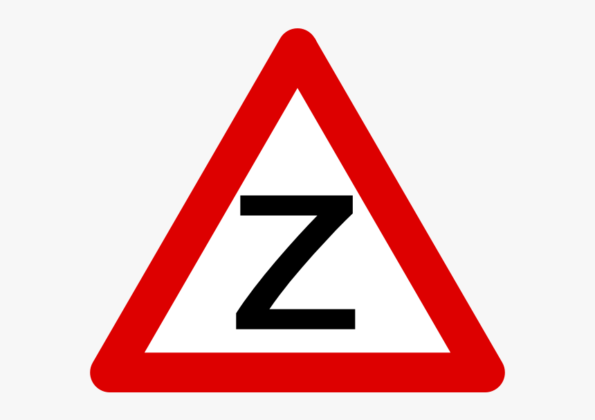 Vector Drawing Of Traffic Sign In Triangle - Warning Sign Png Transparent, Png Download