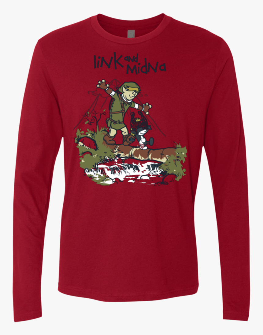 Link And Midna Men S Premium Long Sleeve - Long-sleeved T-shirt, HD Png Download