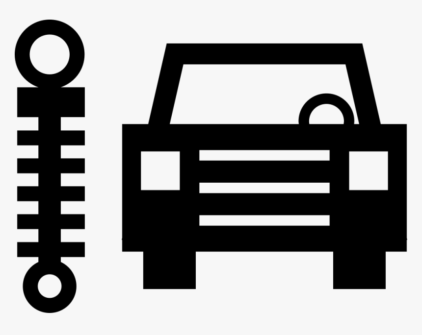 Car Front View Beside A Traffic Meter - Vehicle, HD Png Download