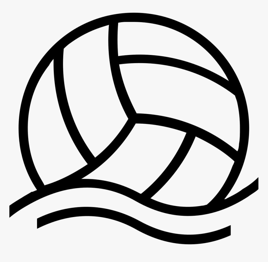 Water Volleyball Ball Floating Outlined Sportive Object - Cartoon Transparent Volleyball, HD Png Download