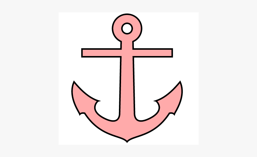 Pink Anchor White Background, HD Png Download