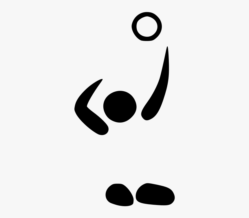 Black And White Volleyball - Sitting Volleyball Pictogram, HD Png Download