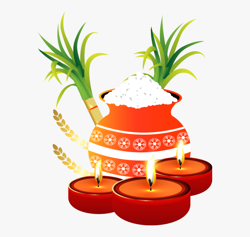 Transparent Pongal Flowerpot Plant Houseplant For Thai - Makar Sankranti, HD Png Download