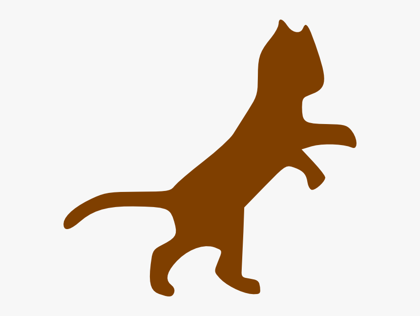 Brown Dancing Cat Svg Clip Arts - Cat Clip Art, HD Png Download