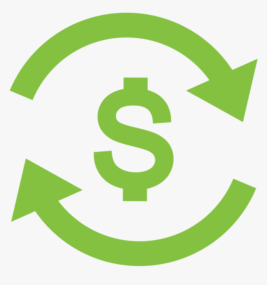 Dollar Sign In Circle Made Of Arrows - Dollar Sign With Arrows, HD Png Download
