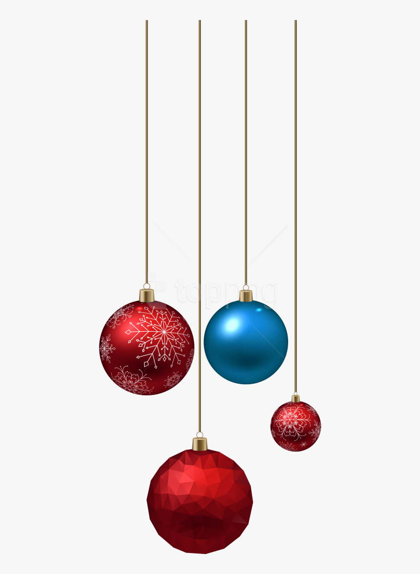 Free Png Download Blue And Red Christmas Ball Clipart - Christmas Balls Transparent Background, Png Download