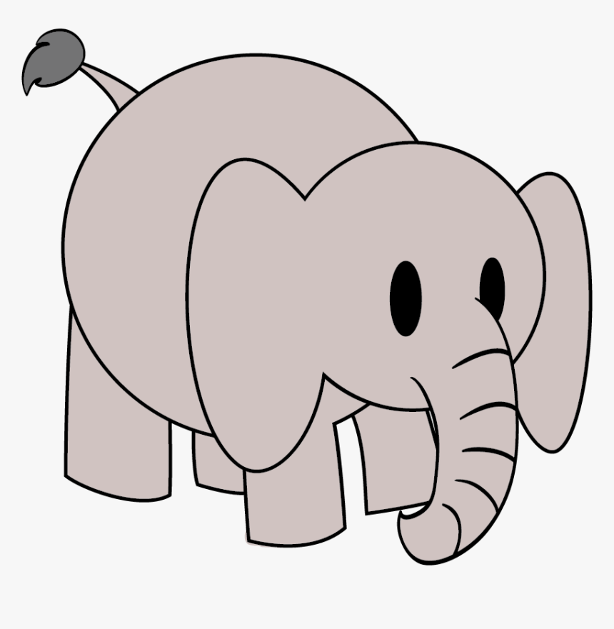 Elephant Drawing Circus - Indian Elephant, HD Png Download