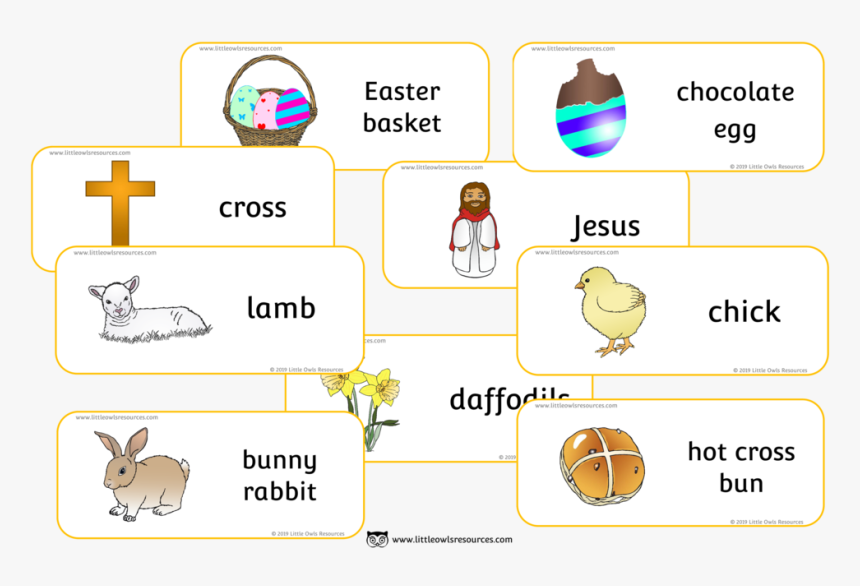 Easter Word Cards, HD Png Download