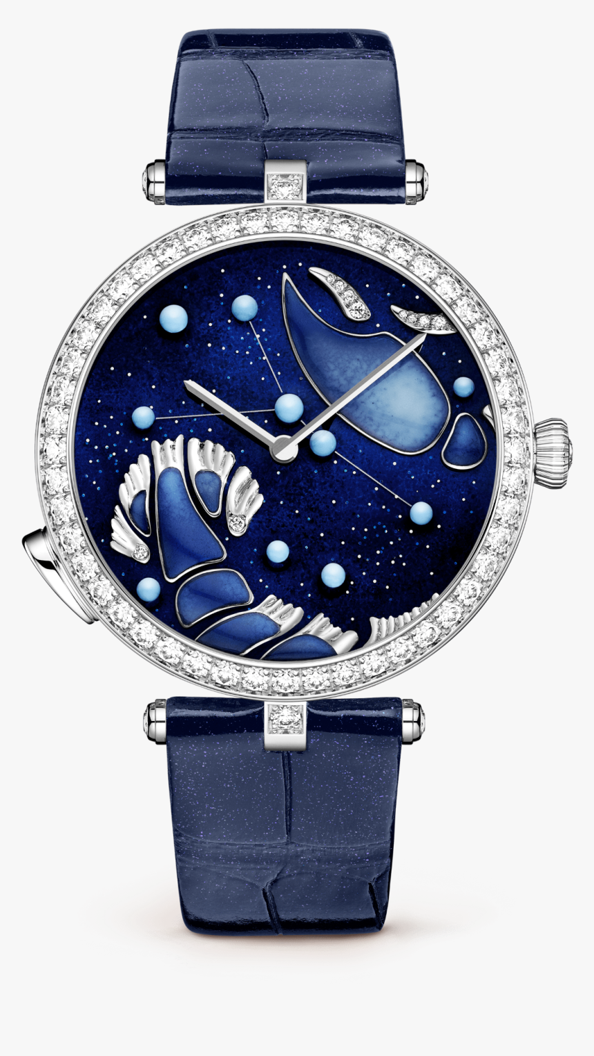 Lady Arpels Zodiac Lumineux Cancer Watch,pearly Alligator, - Van Cleef Leo Watch, HD Png Download
