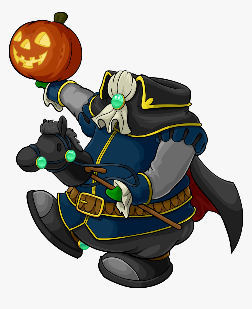 Headless Horseman Club Penguin Wiki Fandom Powered - Cartoon, HD Png Download