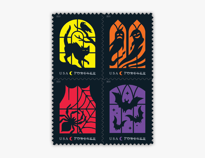 Halloween Postage Stamps 2019, HD Png Download