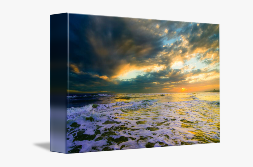 Transparent Heavenly Clouds Clipart - Stormy Sunset At Beach, HD Png Download