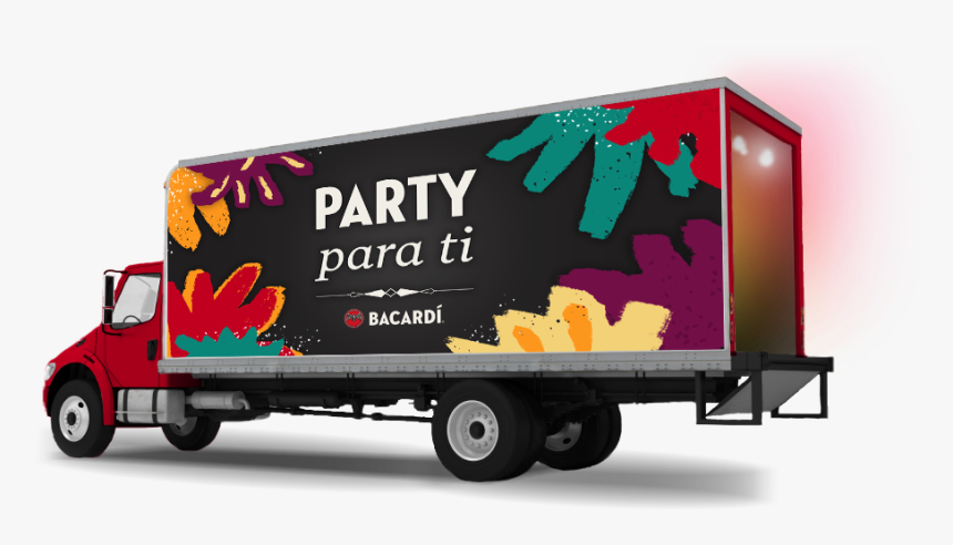 Box Truck Side Rear View - Trailer Truck, HD Png Download