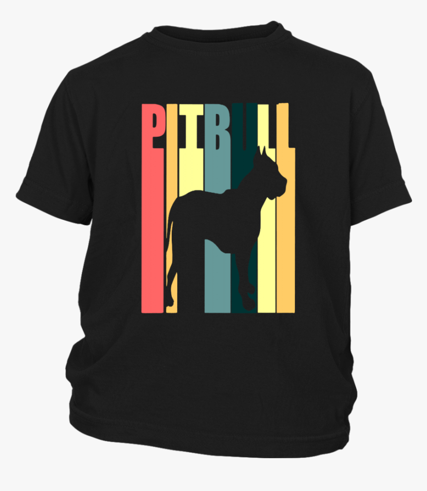 Pitbull Dog Vintage T-shirt, Retro Vintage Pitbull - Bendy Shirt Für Kinder, HD Png Download