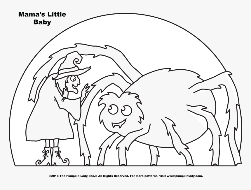 Mamas Little Baby Halloween Coloring Page By The Pumpkin - Illustration, HD Png Download