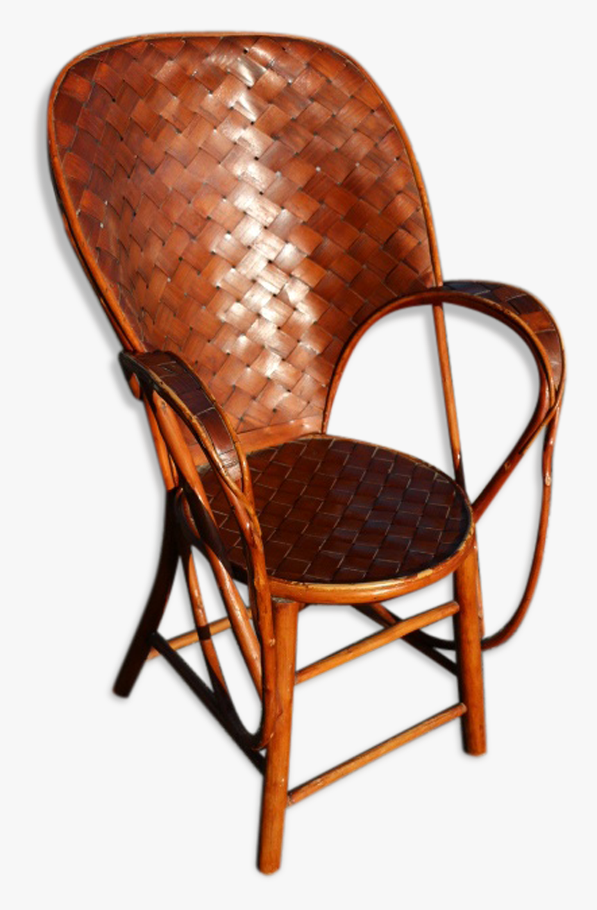 Armchair Rattan Banana Leaves - Chair, HD Png Download