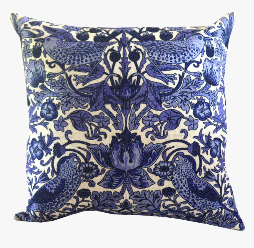 Blue And White Floral Pillow, HD Png Download