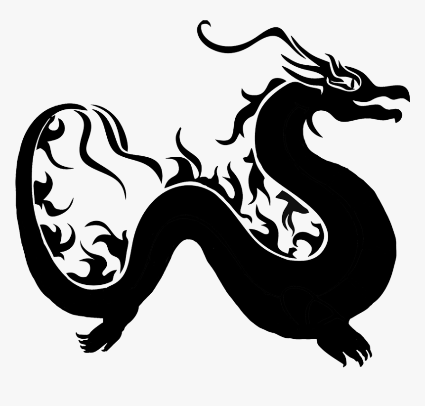 Asian Dragon Silhouette - Dragon Clip Art, HD Png Download