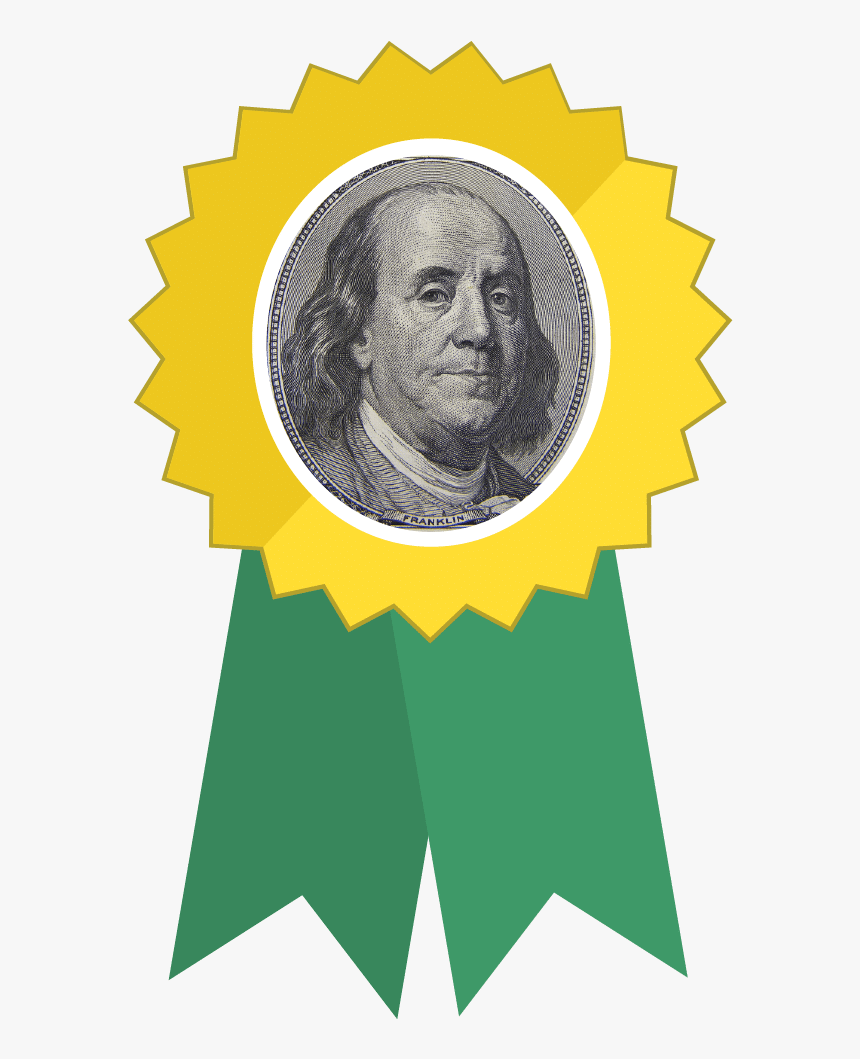 100 Dollars Black And White, HD Png Download