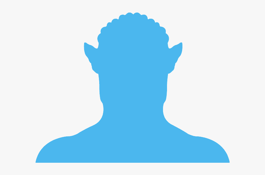 Male Head Silhouette Blue, HD Png Download