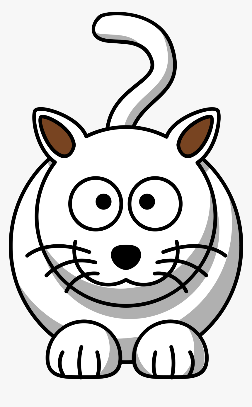 Clipart Black And White Cat Huge Freebie Download - Black & White Cartoon Art, HD Png Download