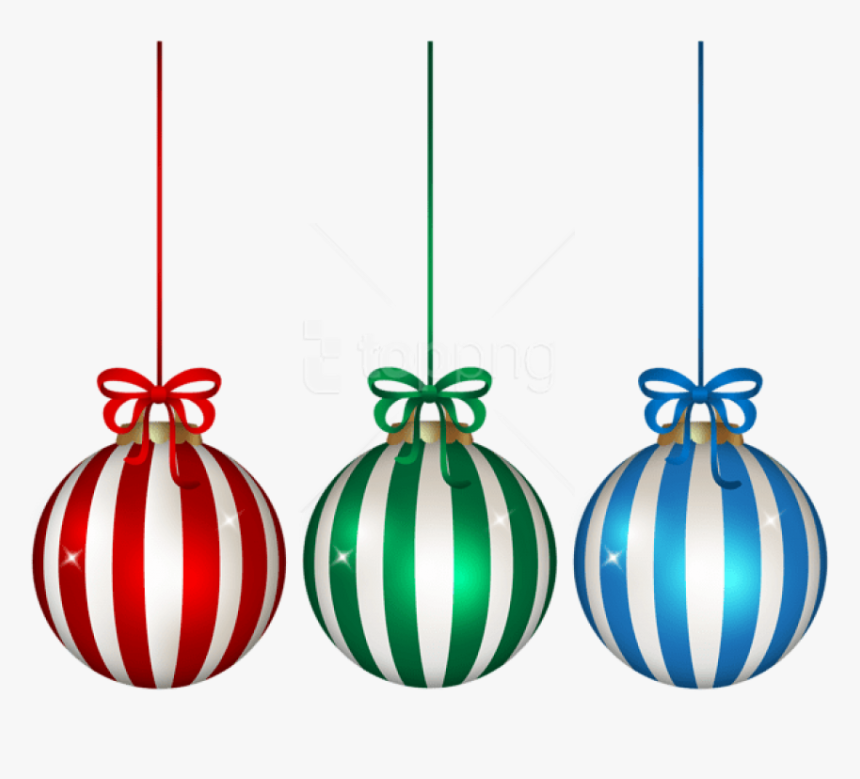 Free Png Christmas Hanging Ornament Set Png - Png Clipart Free Hanging Christmas Ornaments, Transparent Png