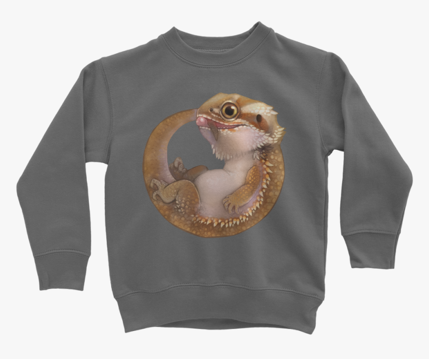 Bt009 Biting Tail Pogona Bearded Dragon Kids Sweatshirt - Child, HD Png Download